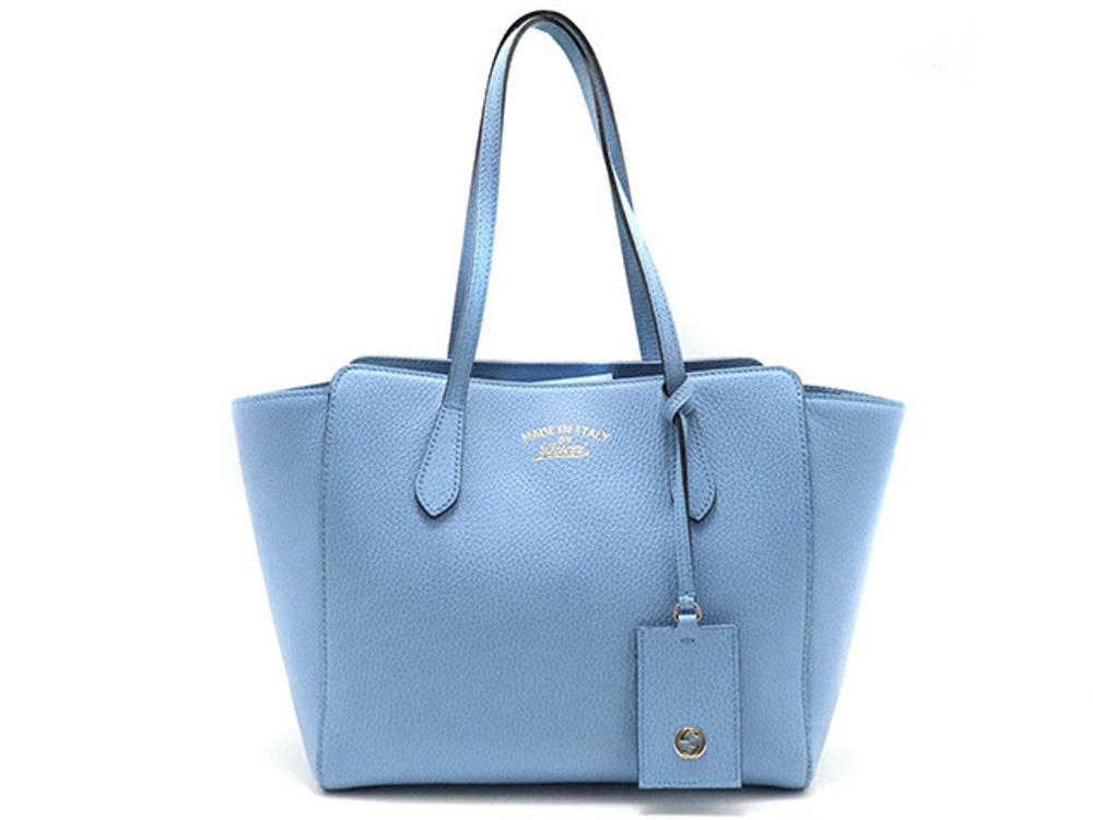 Gucci Swing Leather Tote Bag Blue